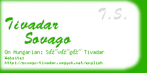 tivadar sovago business card